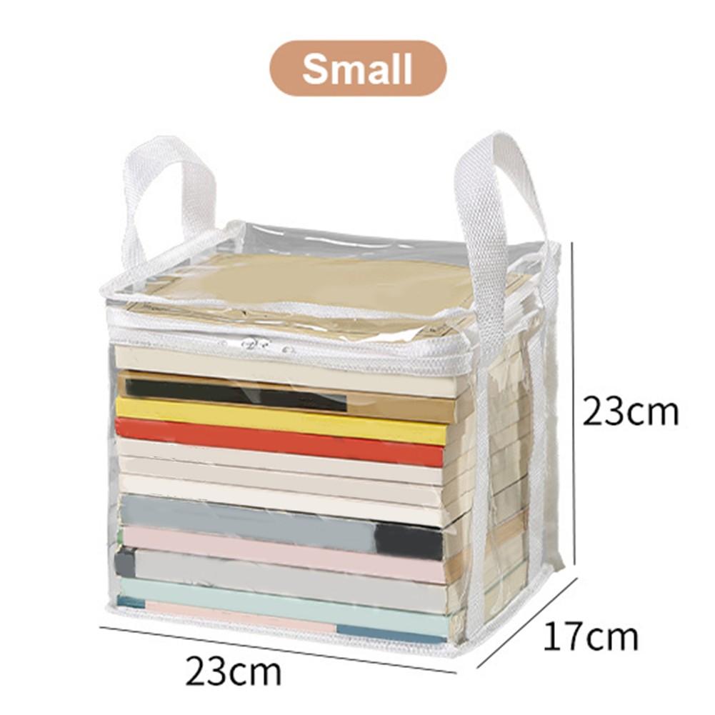 Foldable Book Box Student Organization Waterproof Storage Gray S