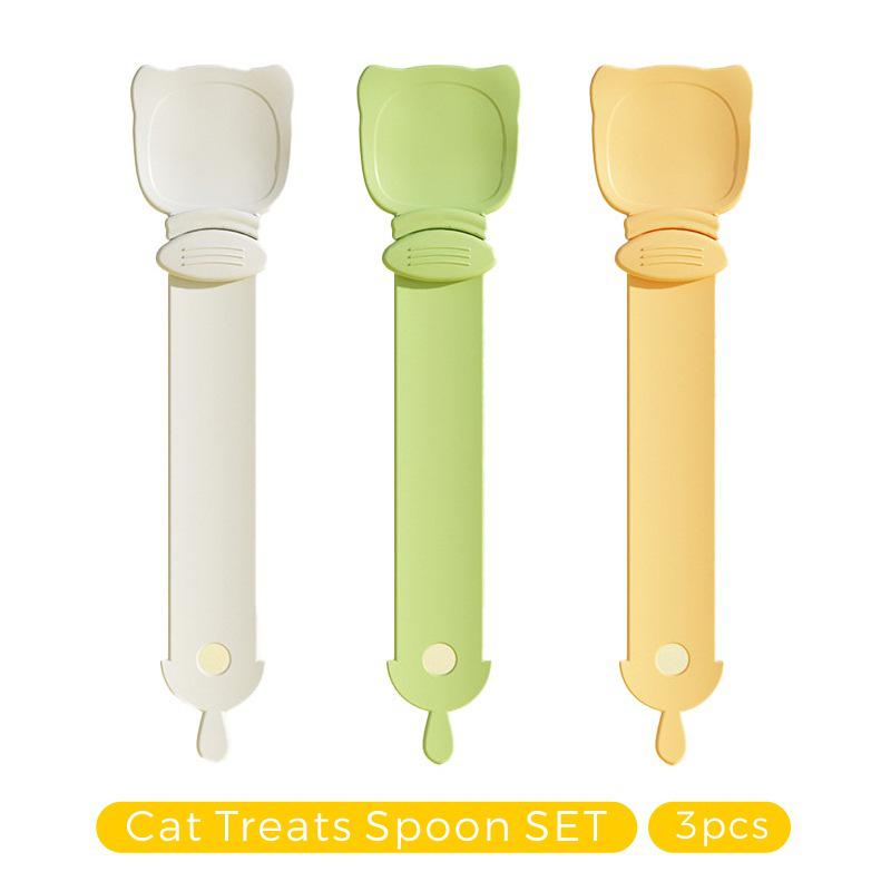 Cross-Border Cat Snack Feeder: Non-stick Squeezer Spoon for Cats and Dogs