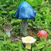 Red Miniatures Mushroom Decoration Crafts Fairy Flowerpot Plants  for Patio Yard