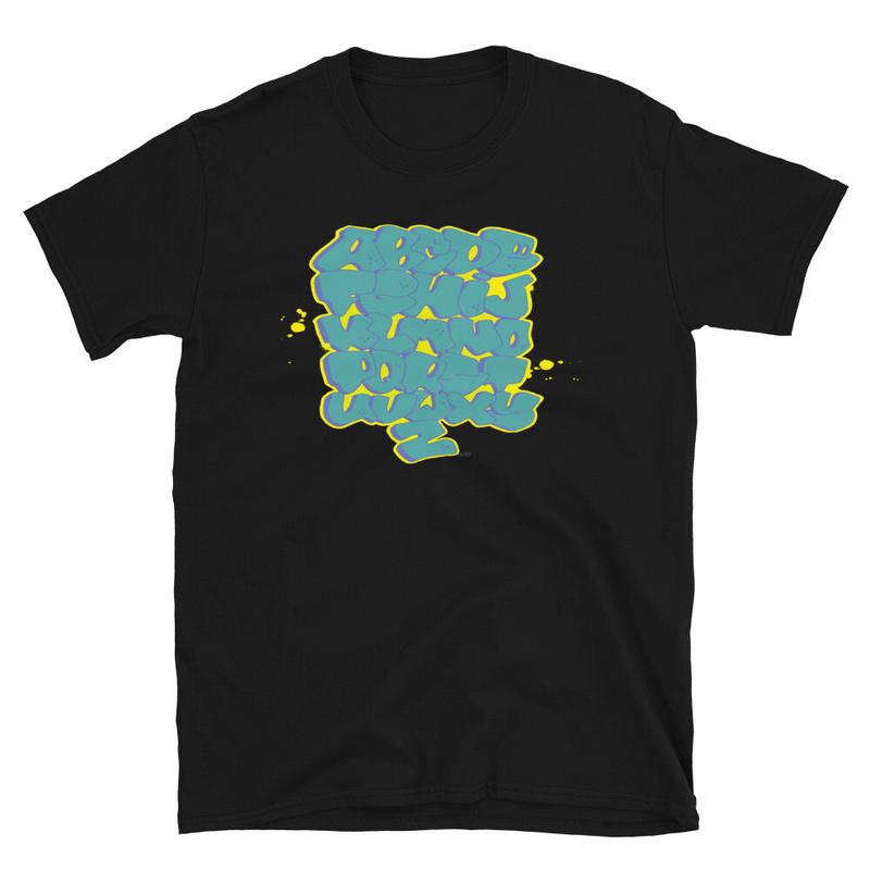 

OLD SCHOOL 90s GRAFFITI ALPHABET KLOVEWON SPRAY ART Short-Sleeve Unisex T-Shirt XXXL
