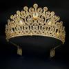Rhinestone Crystal Bridal Tiara Wedding Crown Set Sparkling Metal Headpiece Zircon Engagement Pageant Bridal Hair Accessories