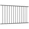 Woerden Fence Panel Powder Coated Steel 1.7 X 1.17 M Black