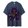 Pokemon T-Shirt Herren Reine Baumwolle Lässig Rundhals T-Shirt Kurzarm Kleidung Sommer Sport Lässig Kurzarm Oberteil