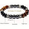 Natural Stone Tiger Eye Beads Bracelet Handmade Casual Jewelry for Men Women Fashion Adjustable Bracelet Hommes Bijoux Gift