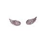 Shiny Zircon Angel Wings Stud Earrings for Women Men Couple Multiple Ear Holes Fold Wear Ear Bone Stud Jewelry Gifts