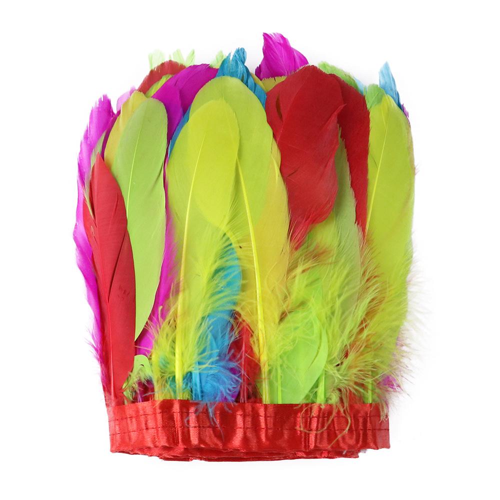 Natural Swan Goose Feather Trim 2/6/10 Yards Costume Fringe Ribbon for DIY Dress Decoration Carnival Party Accessories