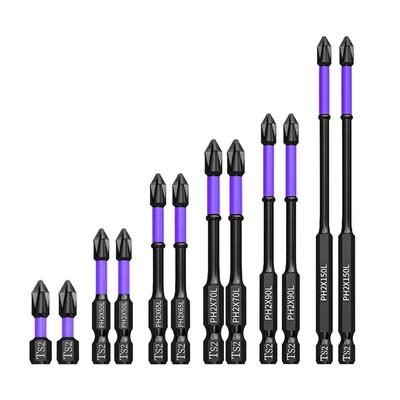 2pcs Magnetic Batch Head PH2 Non-Slip Screwdriver Impact Drill Bit Screw Driver 25/50/65/70/90/150mm