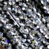 Long Octagon Beads With Silver Rings Hooks Crystal Chandelier Chain Garland For Transparent Crystal Beaded Curtain