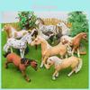 Conjunto Modelo Pvc Appaloosa Selvagem com Figuras Equinas Estáticas para Brincadeira Educacional Infantil
