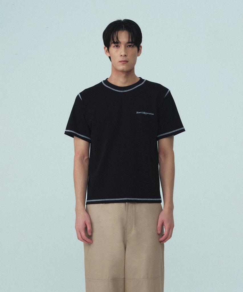 REST&RECREATION Color Stitch T-Shirt - Black