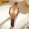 Sanda 7052 Fashion Square Diamond Watches For Women High Quality Waterproof Leather Quartz Watch Luxury Elegant Ladies Watches