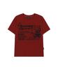 ODDSTUDIO Face Grunge Graphic Regular Fit T-Shirt - Maroon Red