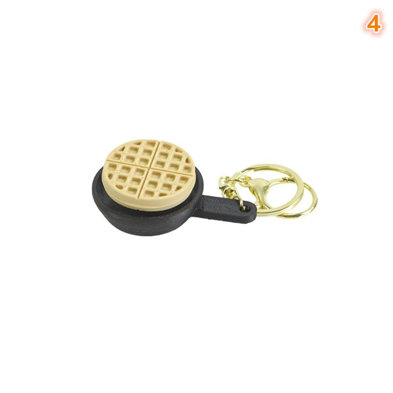 Calming Keychain Keys Finger Button Anti-Stress Toys Rabbit Cake Heart Waffles Funny Decompression Gifts For Children Adults