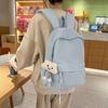 Dopamine Sen College Students' Schoolbags  Girls' Schoolbags  Korean Travel Trips  Niche Pure Color College Style Simple Backpack.