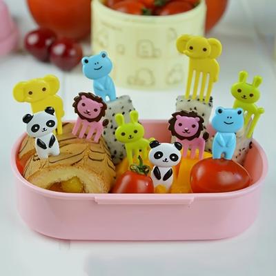 10pcs Cute High Quality Animal Fruit Fork, Party Cartoon Fruit Fork Set Snack Cake Dessert Food Fork