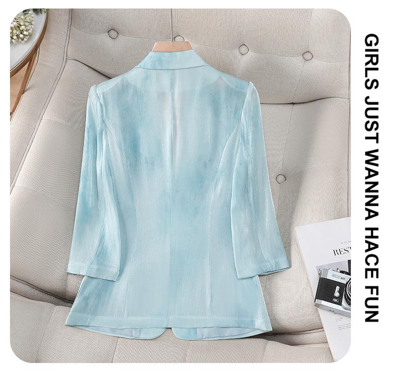 Chaqueta Rosa de Manga Tres Cuartos con Cuello de Solapa para Mujer - Estilo Profesional y Casual para Primavera, Verano y Otoño