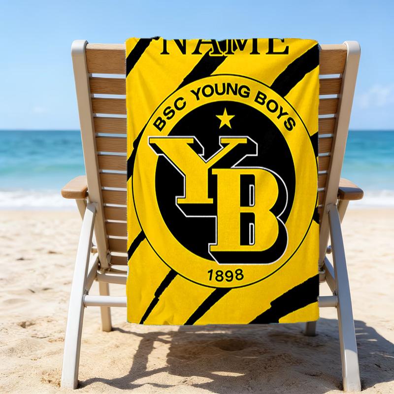 1pc Football35 Beach Towel with Custom Name, Beach/Swimming/Bath/Picnic/Camping Towel, Suitable for Seaside Beaches