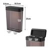 Yamazaki Slim Storage Case with X X Barley Tea Airtight Storage 10392 Gasket, 2.3L, Black, W18.5 D8.6 H25cm, Tower, Bag, Container,