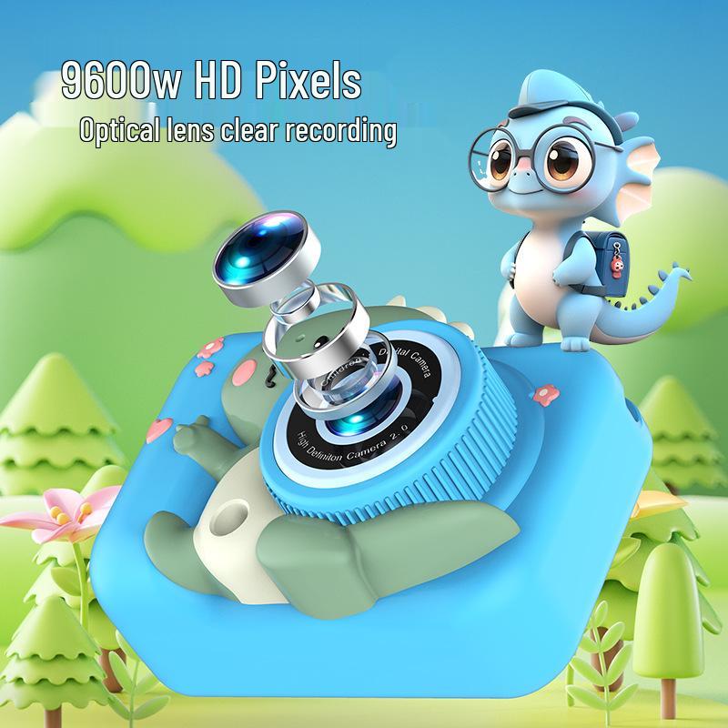 Cartoon Dinosaur Children's HD Dual Camera - Mini Digital Birthday Gift