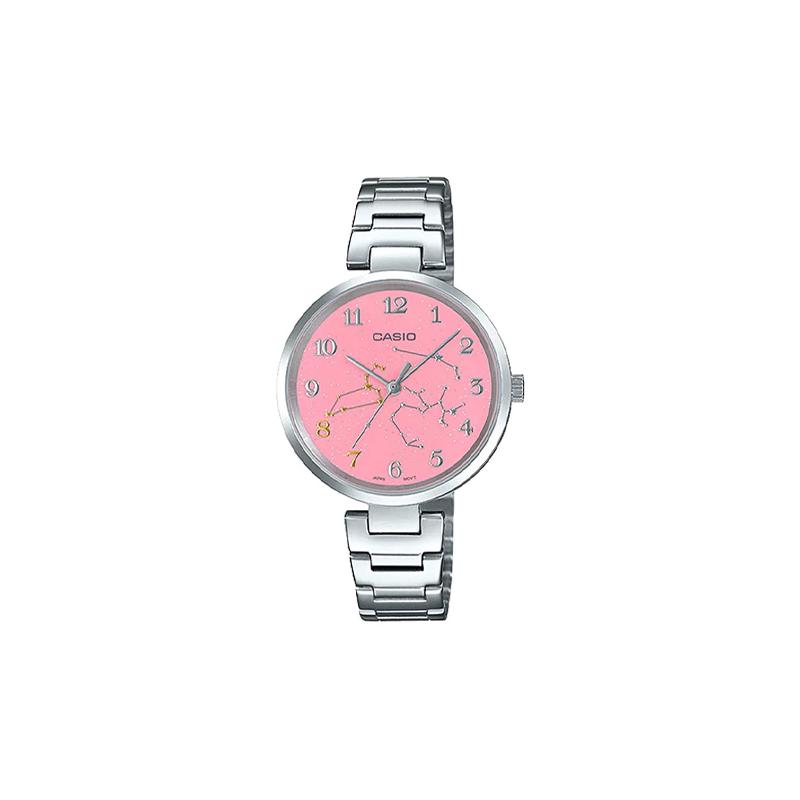 

Casio Leo Zodiac Pattern Dial Quartz Movement Japanese and Korean Watch Women s Watch Pink Dial LTP-E02D-4A