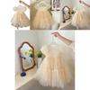 Girl Summer Dress With Tulle Fabric For Toddlers Kids Age 3 To 8 Years