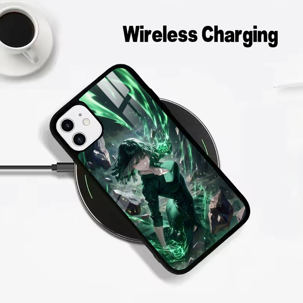 

O-P-M-One-Punch -Man Wireless charging phone case compatible with iPhone 17/16/15/14/13/12/11 iPhone17ProMax