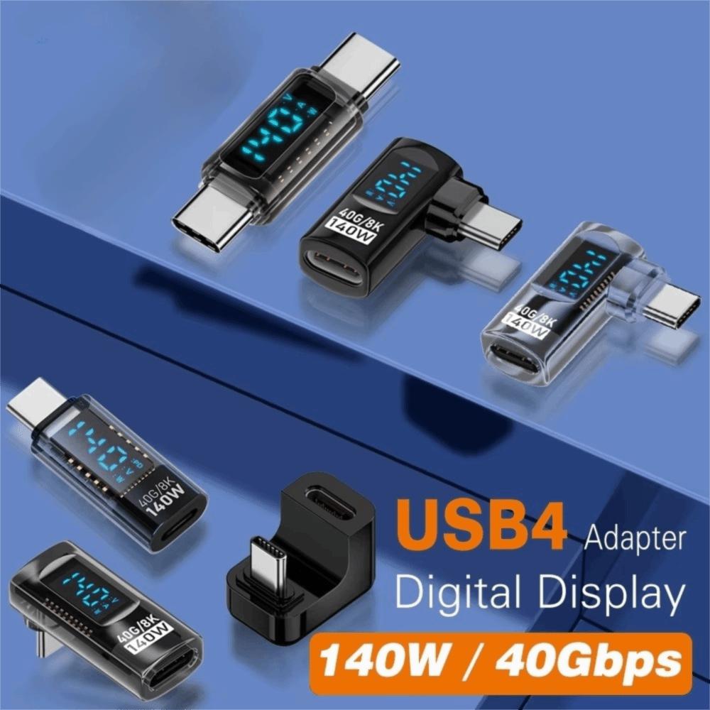 U Shape USB-C Adapter Right Angle USB-C Male To Female Connector Type C Adapter 8K Display