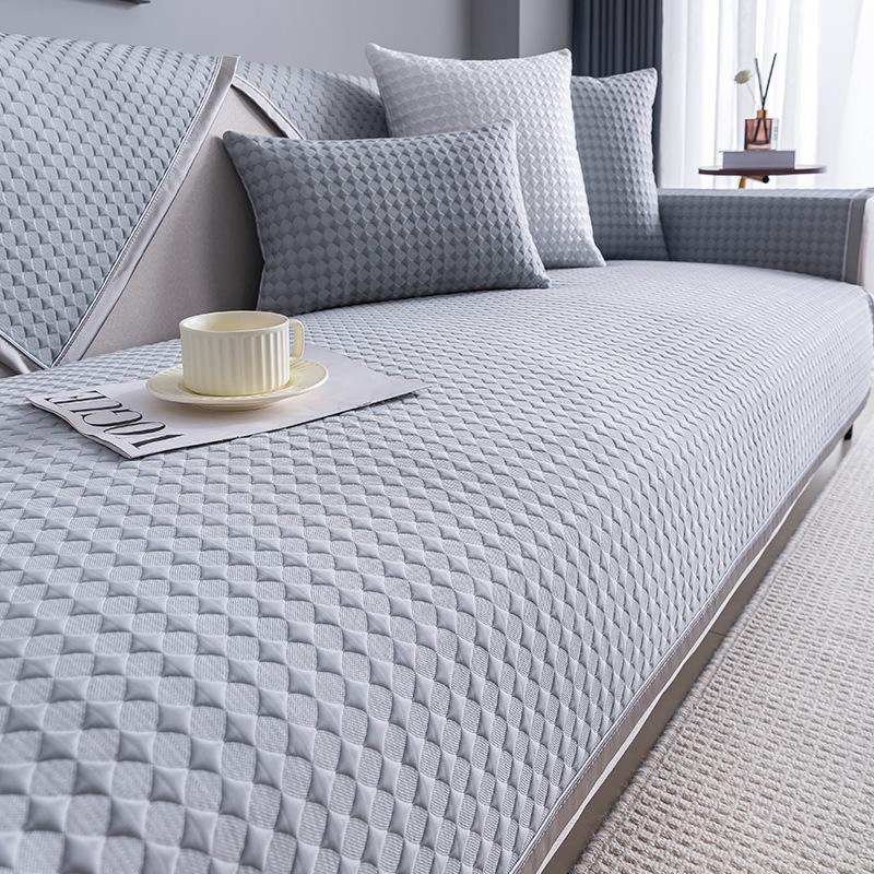 

Подушка на диван из ледяного шелка с охлаждающим эффектом, летний коврик, простая модная роскошь, нескользящая, машинная стирка, полотенце для спинки дивана с охлаждающим эффектом 70*70cm