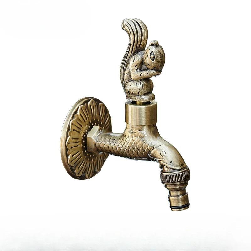 Antique  Faucet Copper Outdoor Garden Taps for Washing Machine Luxury Toilet Mop Faucet