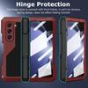 With S Pen Holder Case for Samsung Z Fold 7 6 5 4 Metal Cover Tough Heavy Duty Full-Body Shockproof Shell Screen Protector Stand