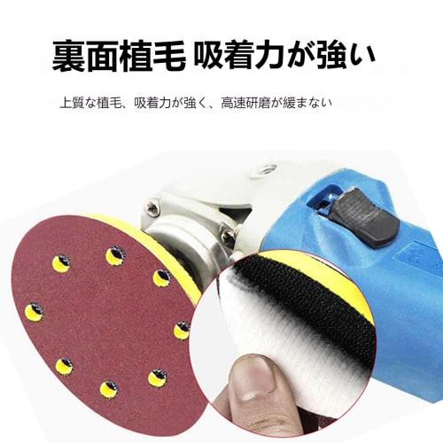 Set of 40 125mm Sanding Discs, 8 Holes (5 of each size: #40, #60, #80, #100, #120, #150, #180, #240). Velcro Sanding Discs with Dust Collection Holes