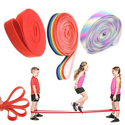 300CM Çocuklar Çin İpi Renkli Esnek Atlama İpi İç Mekan Dış Mekan Egzersiz Elastik Lastik Bant Çocuklar Öğrenciler Yetişkinler Ayak Bileği Atlama İpi Oyunu