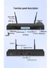 UHF Dual Metal Wireless Microphone with Adjustable Frequency and LCD Screen for Professional Entertainment Use