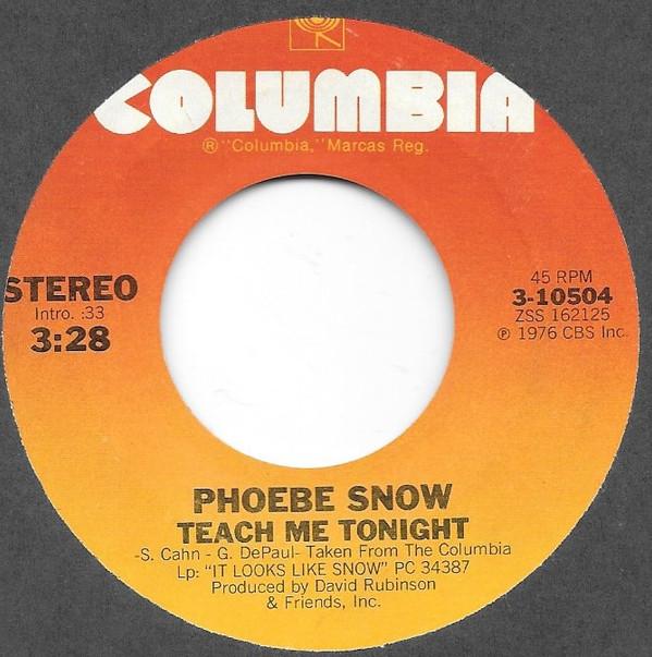 

7inch Record PHOEBE SNOW - Teach Me Tonight 310504 Columbia 1977 US Soul/Funk Used