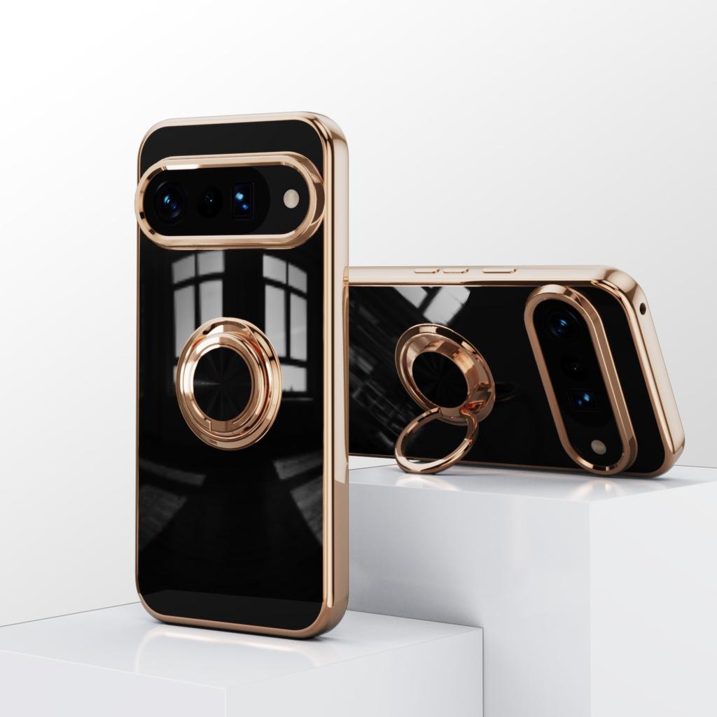 Pierścień Stojak Magnetyczne Etui na Telefon Dla Google Pixel 10 9 Pro XL 9A 8 8A 7 7A 6A 5A dla Magsafe Bezprzewodowe Ładowanie Miękki Pokrowiec