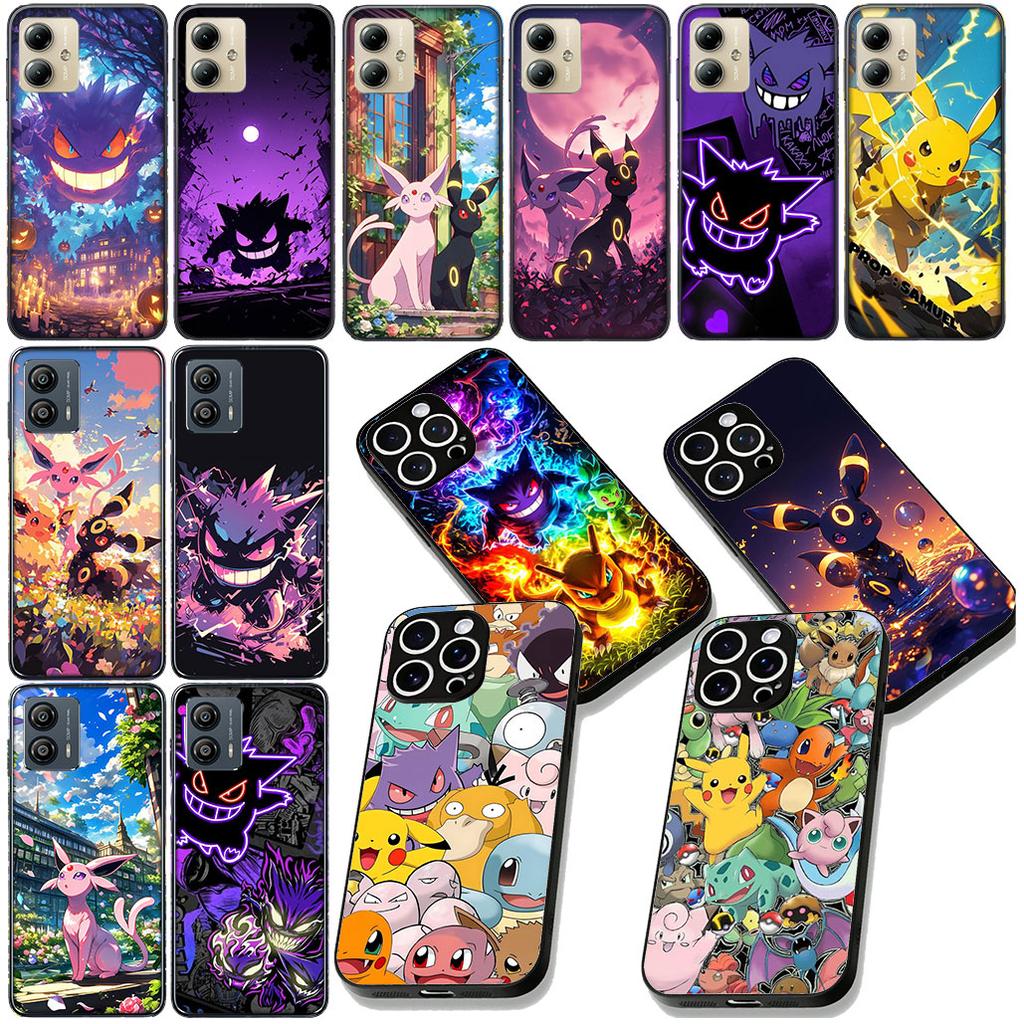 P-Pikachus Espeon P-Pokemons Gengar Umbreon Case for Motorola Moto Edge 50 30 Fusion 40 NEO Ultra Pro G22 G23 G35 G84 G13 G53