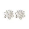 White Flower Stud Earrings For Women Flower Earring Teens Girl Party Jewelry