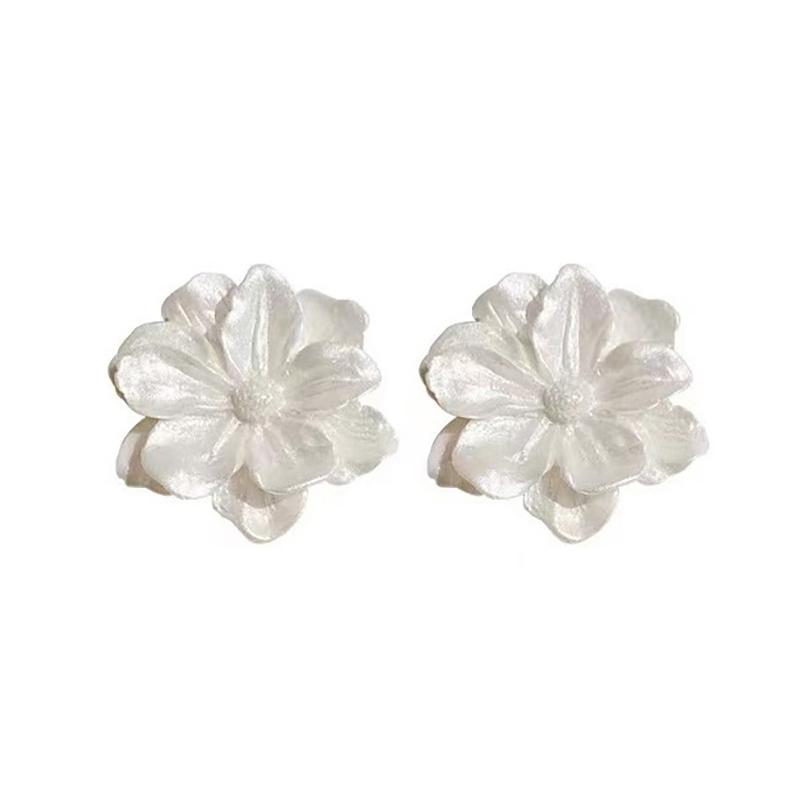 White Flower Stud Earrings For Women Flower Earring Teens Girl Party Jewelry
