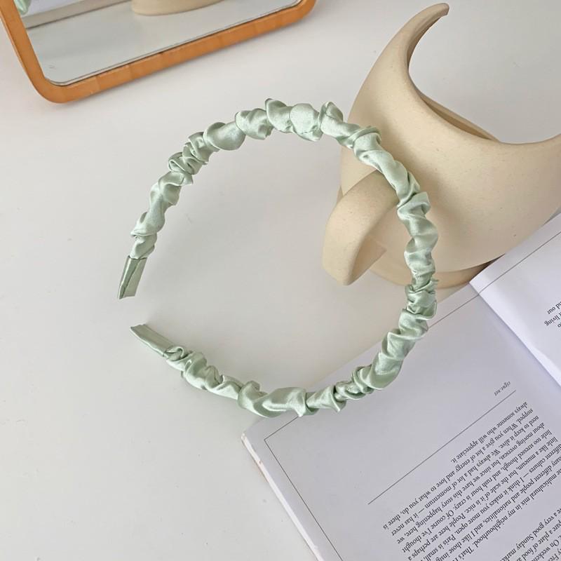 French Retro High Crown Wide-Brimmed Plush Headband for Face Washing and Outings