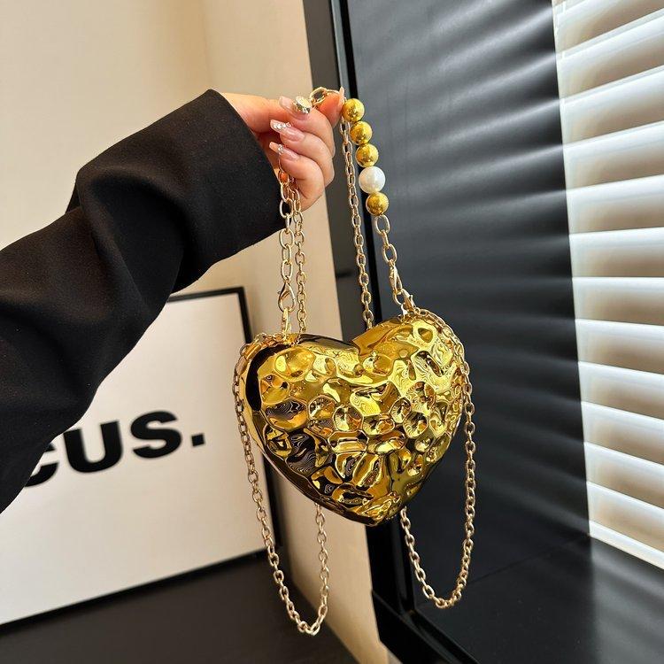 Acryl Liebe Mode Handtasche Tasche Damen neue ausländische Stil vielseitige Abendtasche Heterosexueller Meteorit Umhängetasche