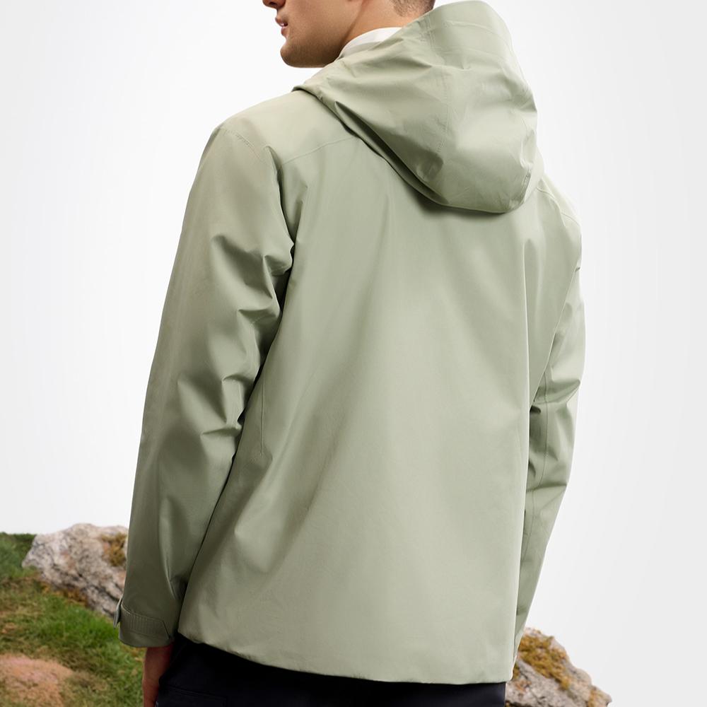 FILA Hooded Outdoor Two-Piece Jacket Men jackets Moss-Green A11M517704FKK