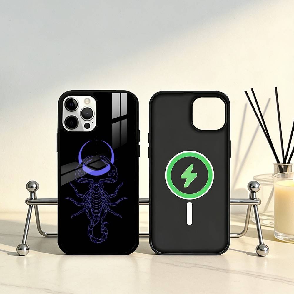 

Edgy Dark Gothic Scorpion Phone Case For iPhone17,16,15,14,13,12,11 Plus,Pro Max Magnetic For Magsafe Wireless Charging iPhone17Pro