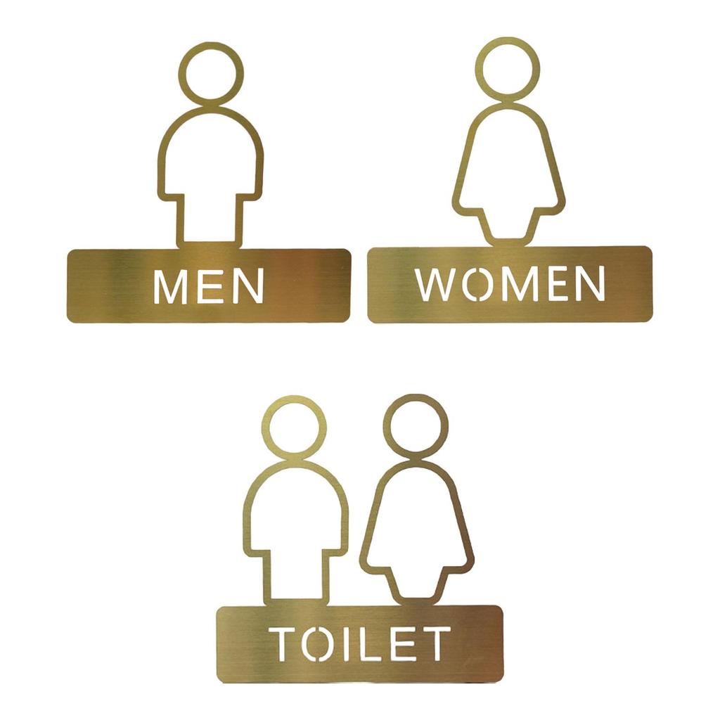 Toilet Sign Toilet Door Sign Retro Male Female Decorations Signage Bathroom Signage Plaque for Restaurants Washroom Mall Shop