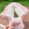 [Fleece-Lined Snow Boots] Youngsters' Fleece-Lined Snow Boots - Slip-On Mid-Calf Outdoor Shoes with EVA Sole, All-Season Lightweight Design for Girls