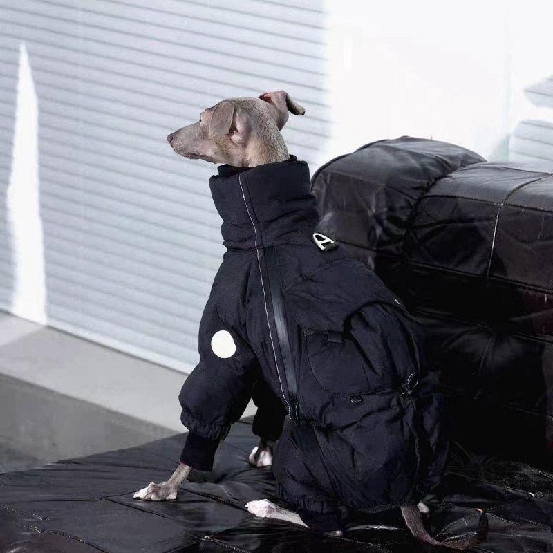 Medium Dog High Collar Cotton Coat - Warm, Windproof Autumn/Winter Pet Wear