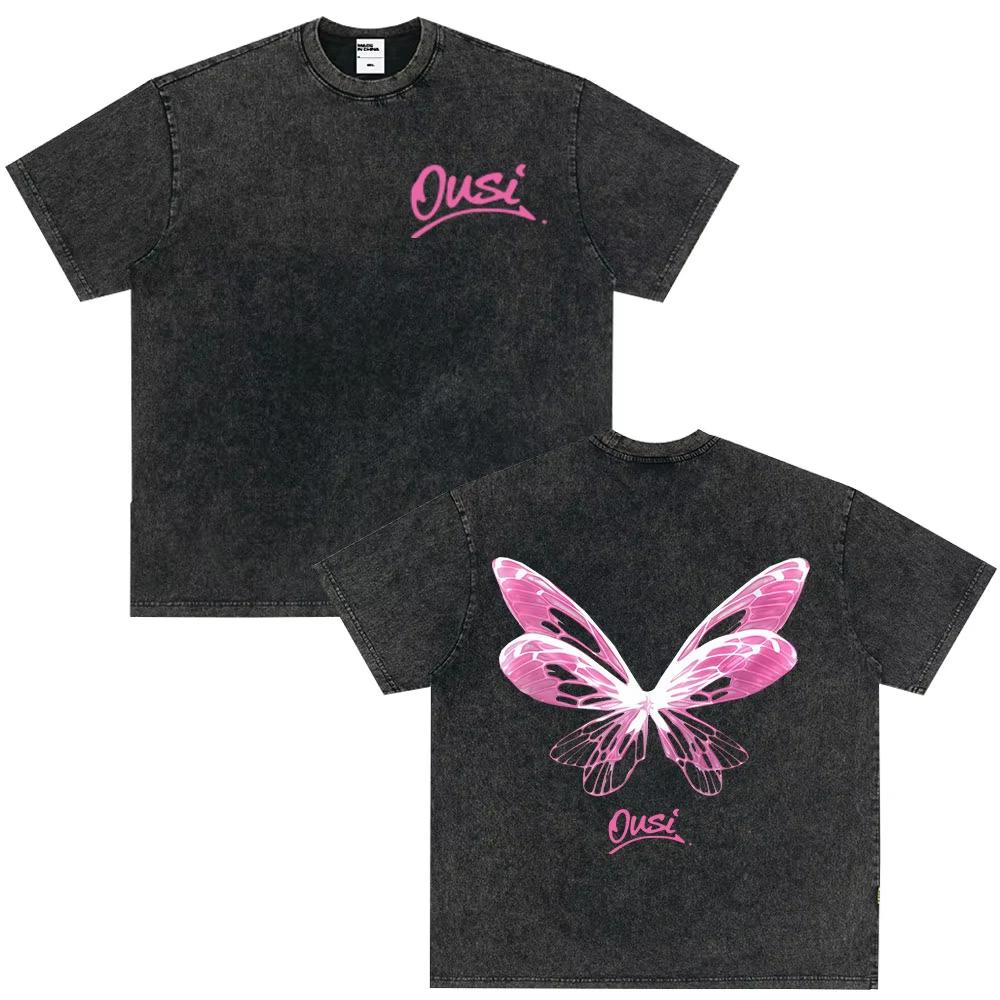 Vintage Washed Tees Omar Courtz Por Si Manana No Estoy Album Printed T Shirts Men Women Fashion Tshirt Harajuku Casual TShirts