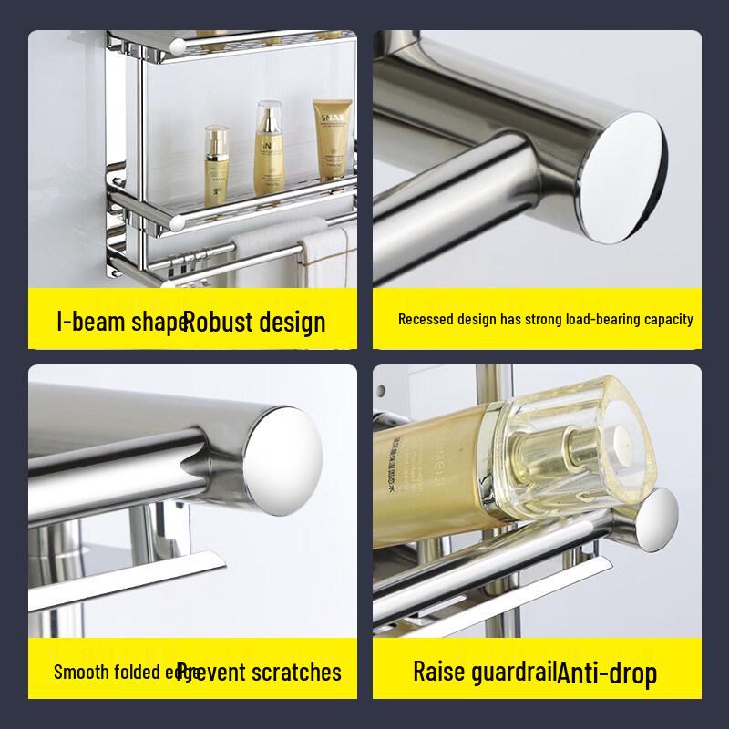 Verdicktes Edelstahl Badezimmerregal