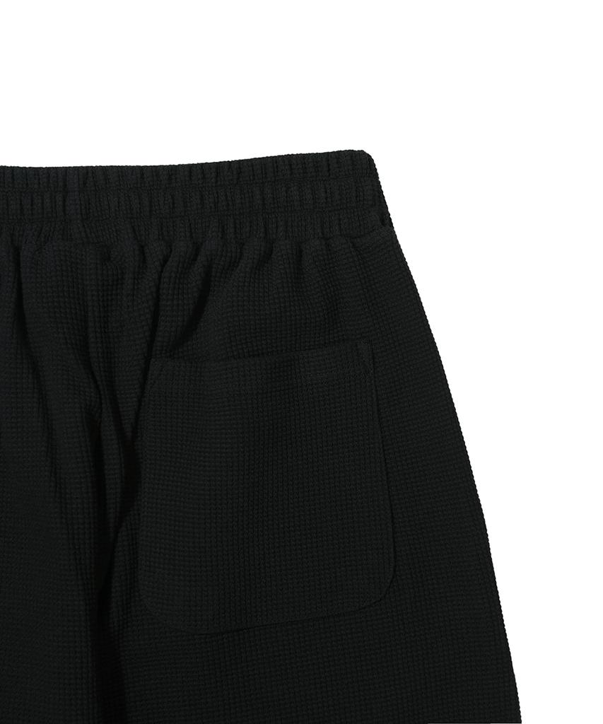 GAKKAI UNIONS Kasia Waffle Wide Pants Black