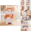 Adorable Plush Cat Doll Cute Fish Hugging Cat Stuffed Toy Pillow Gift For Kids