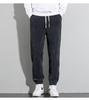 Men's Fleece-Lined Corduroy Joggers: Autumn/Winter Elastic Waist Casual Pants, Korean-Style Trendy and Versatile.